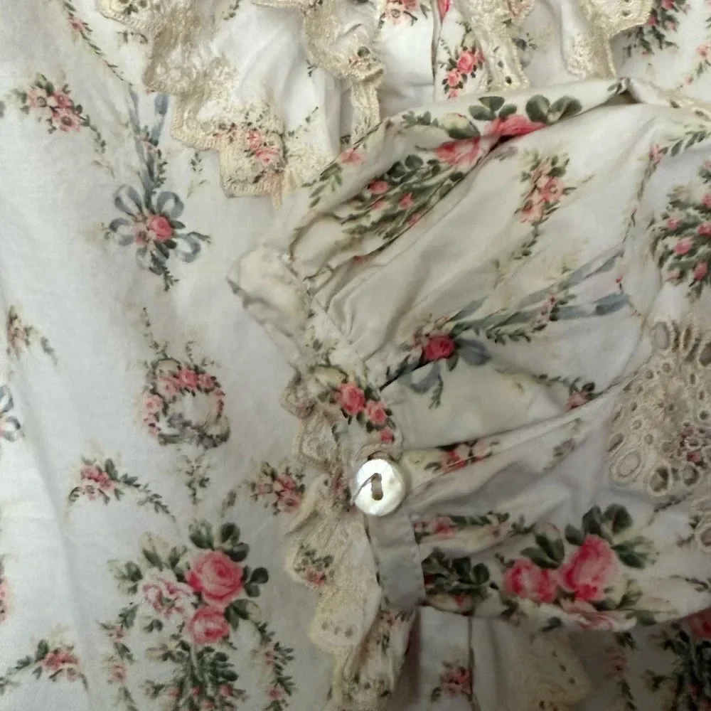 Loveshackfancy Bloomfield Floral Print Blouse Size M